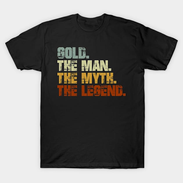 Gold T-Shirt by designbym